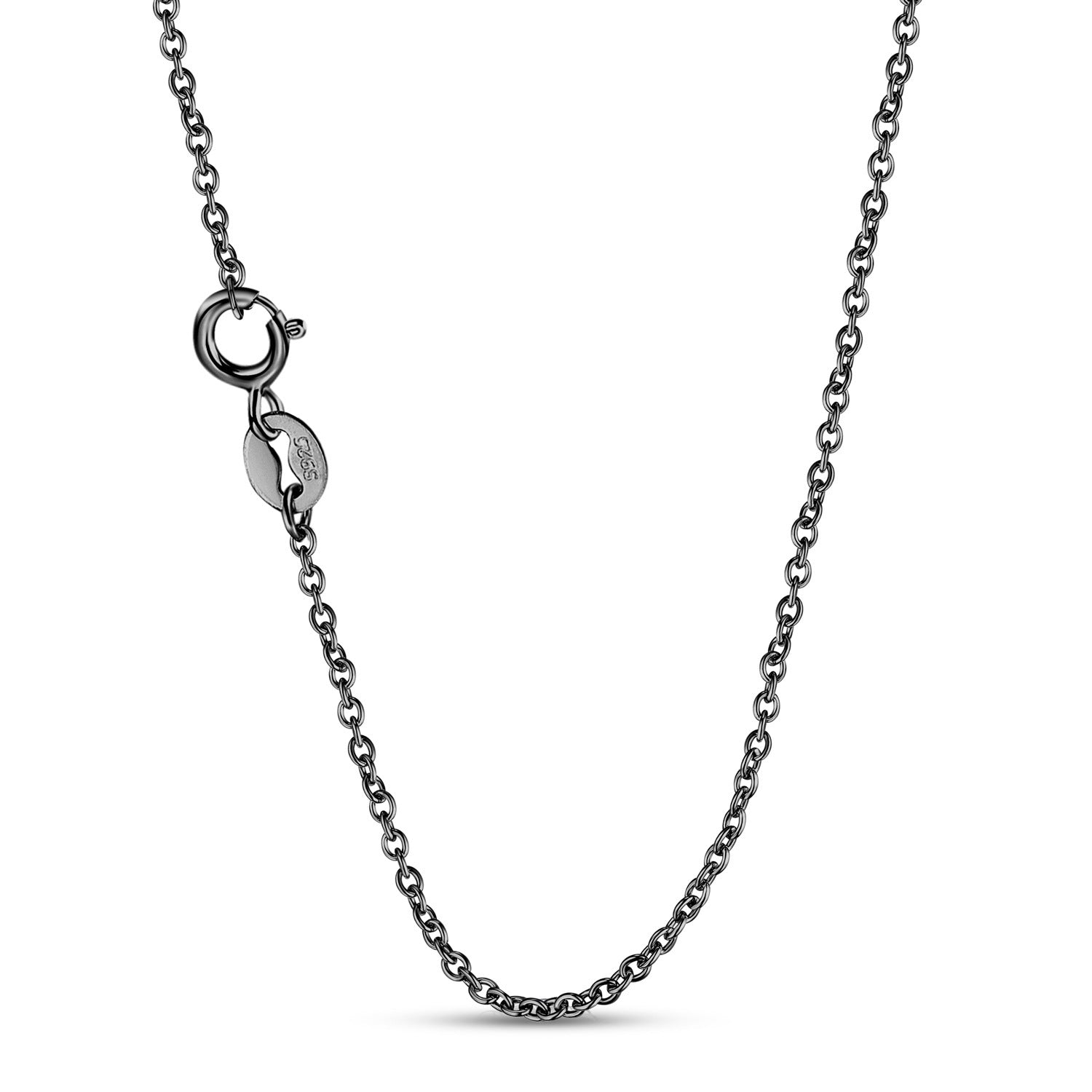 Smoking Skull Moon Pendant Necklace – 925 Sterling Silver Gothic Jewelry